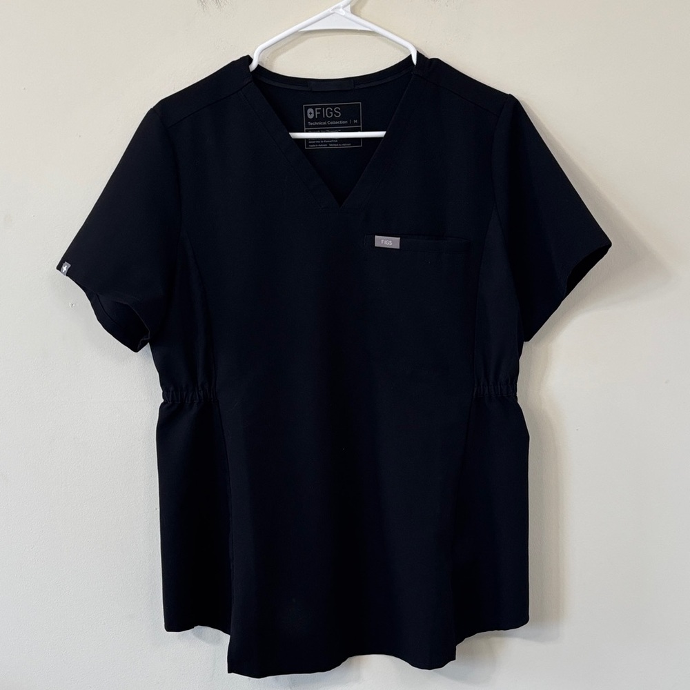 FIGS Octavia Maternity Scrub Top Black Size Medium - Picture 3 of 11